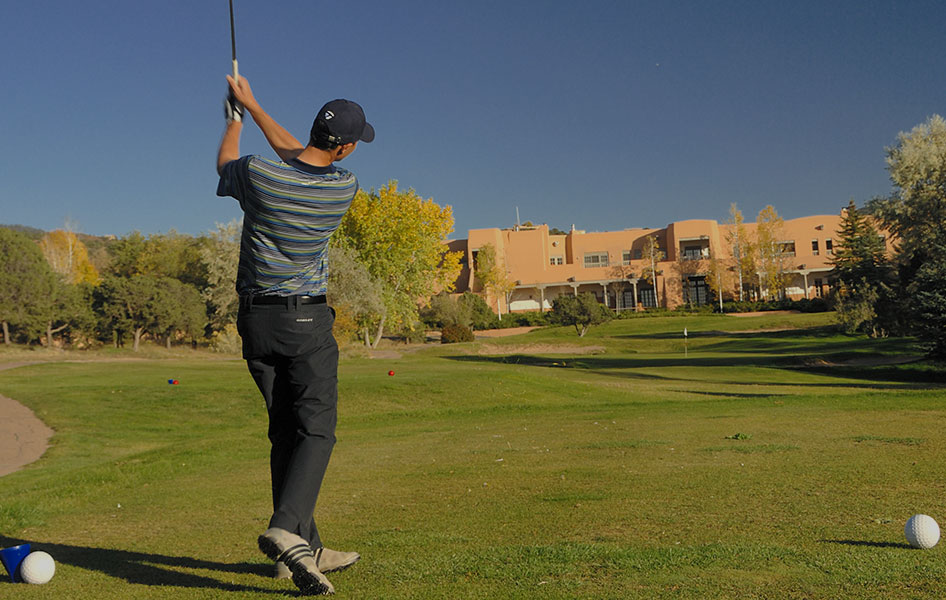 men playing golf